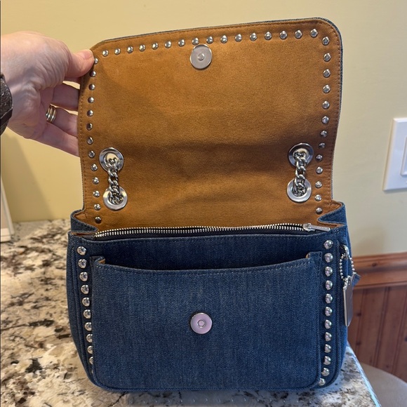 Coach Blue Denim Shoulder Bag - Picture 8 of 15